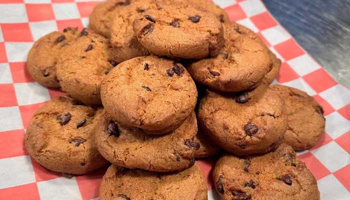 Ledgens Pizza chocolate chip cookies from the Texas restaurant dessert menu