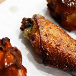 Ledgens Pizza sauced chicken wings served at Texas' best restaurant