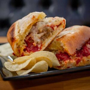 Ledgens Pizza serves Texas' best hot toasted meatball sandwiches