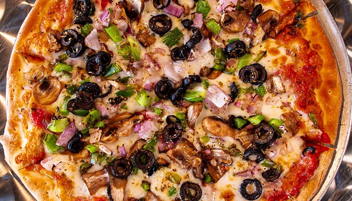 Ledgens Veggie Pizza served at multiple Texas locations