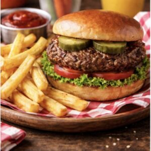 Hamburger with Fries or Chips